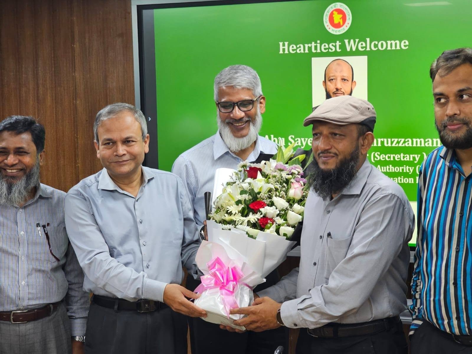 BPPA officials greet new CEO of BPPA-Officials of the BPPA greeted its new CEO Abu Sayed Md. Kamruzzaman with a bouquet at the conference room upon his assumption of office on 28 July, 2026.